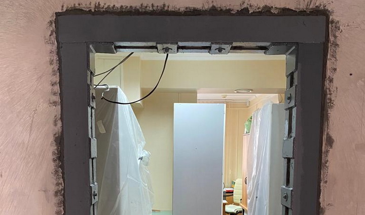 Резка и усиление проёма в железобетоне Резка и усиление проёма в железобетоне